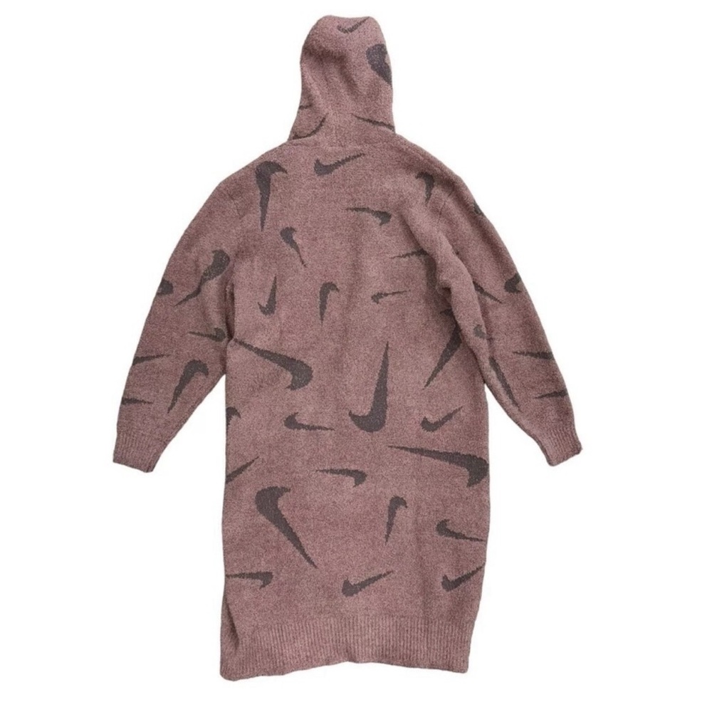 Nike Sportswear Phoenix Cozy Boucle Long Knit Cardigan Smokey Mauve Size Large - Picture 4 of 13